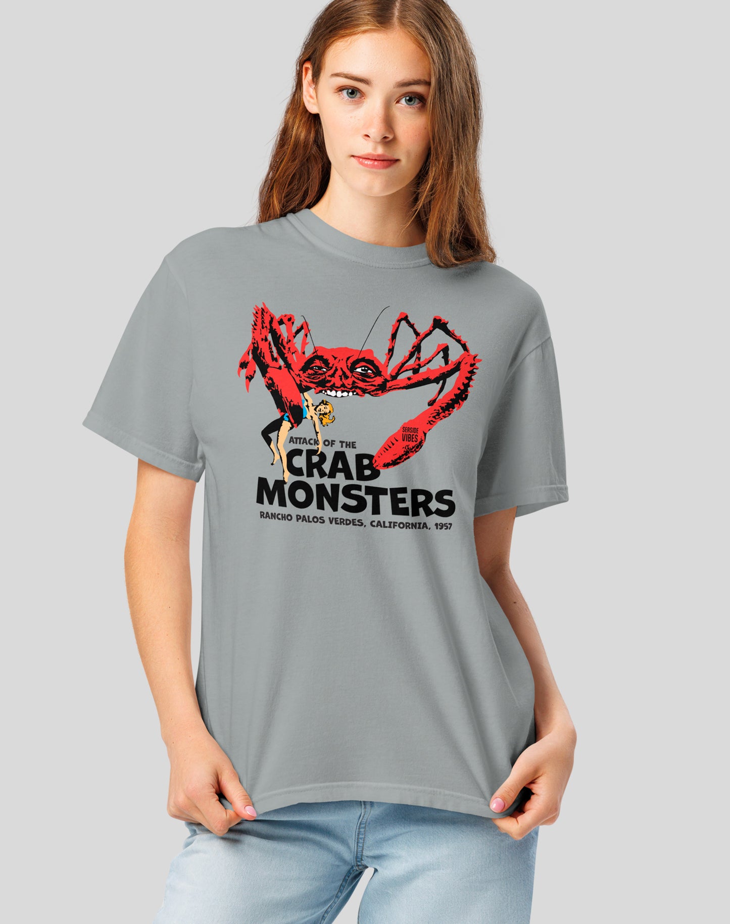 Attack of the Crab Monsters Tee - Premium 100% Cotton | Granite