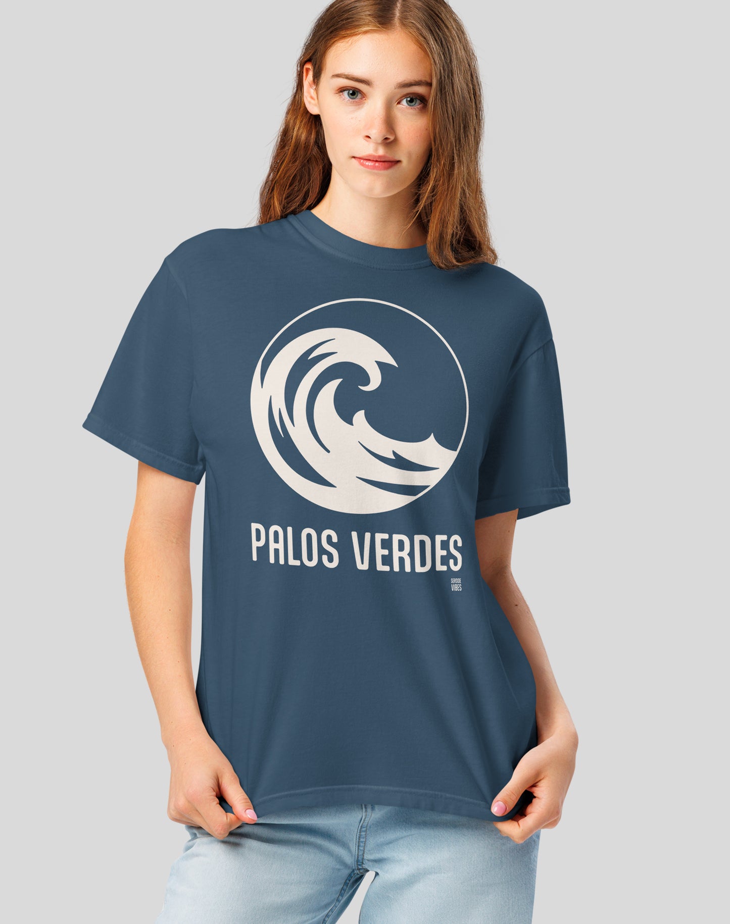 Palos Verdes Wave Tee - Premium 100% Cotton | Midnight