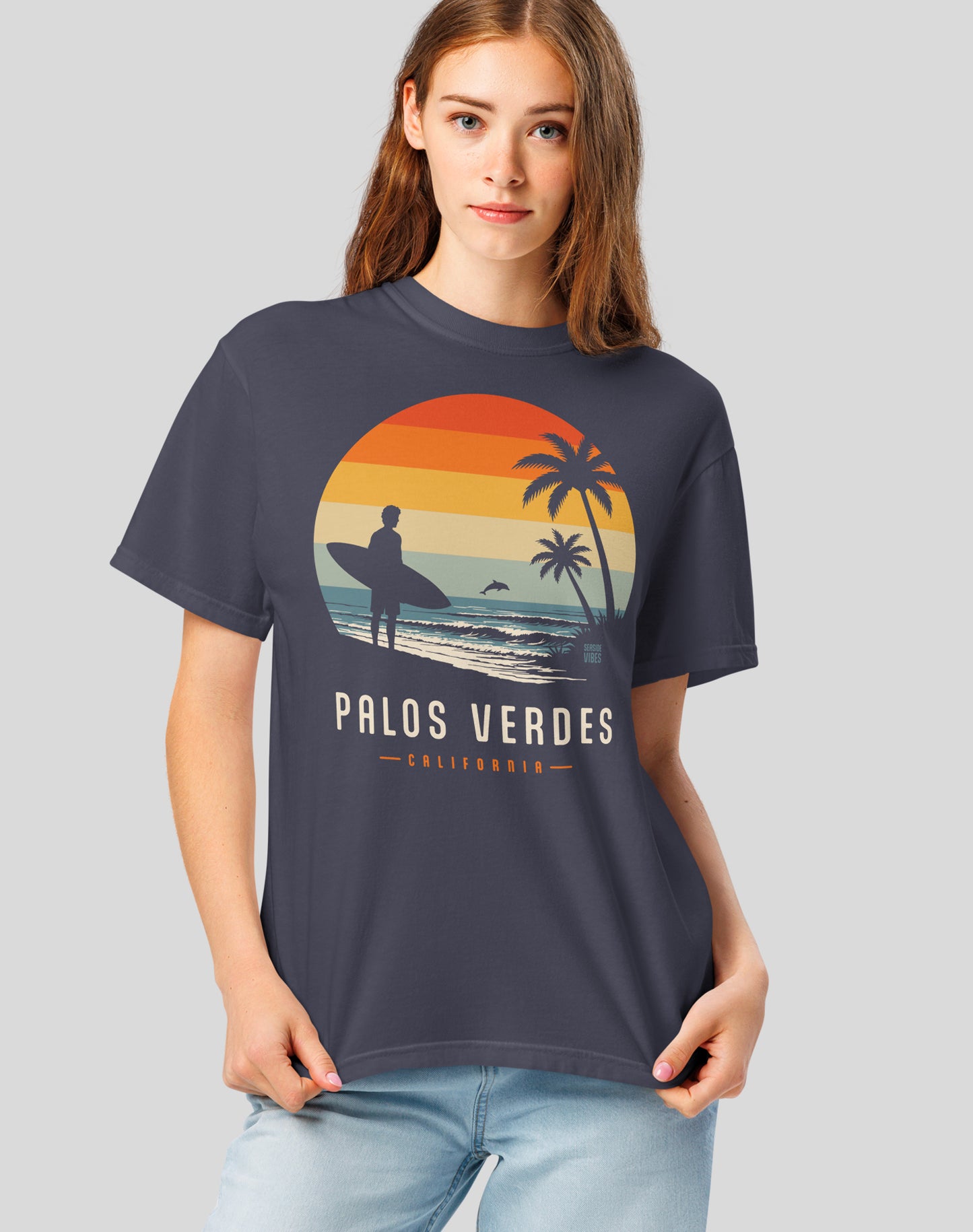 Palos Verdes Away From Keyboard Tee - Premium 100% Cotton | Navy