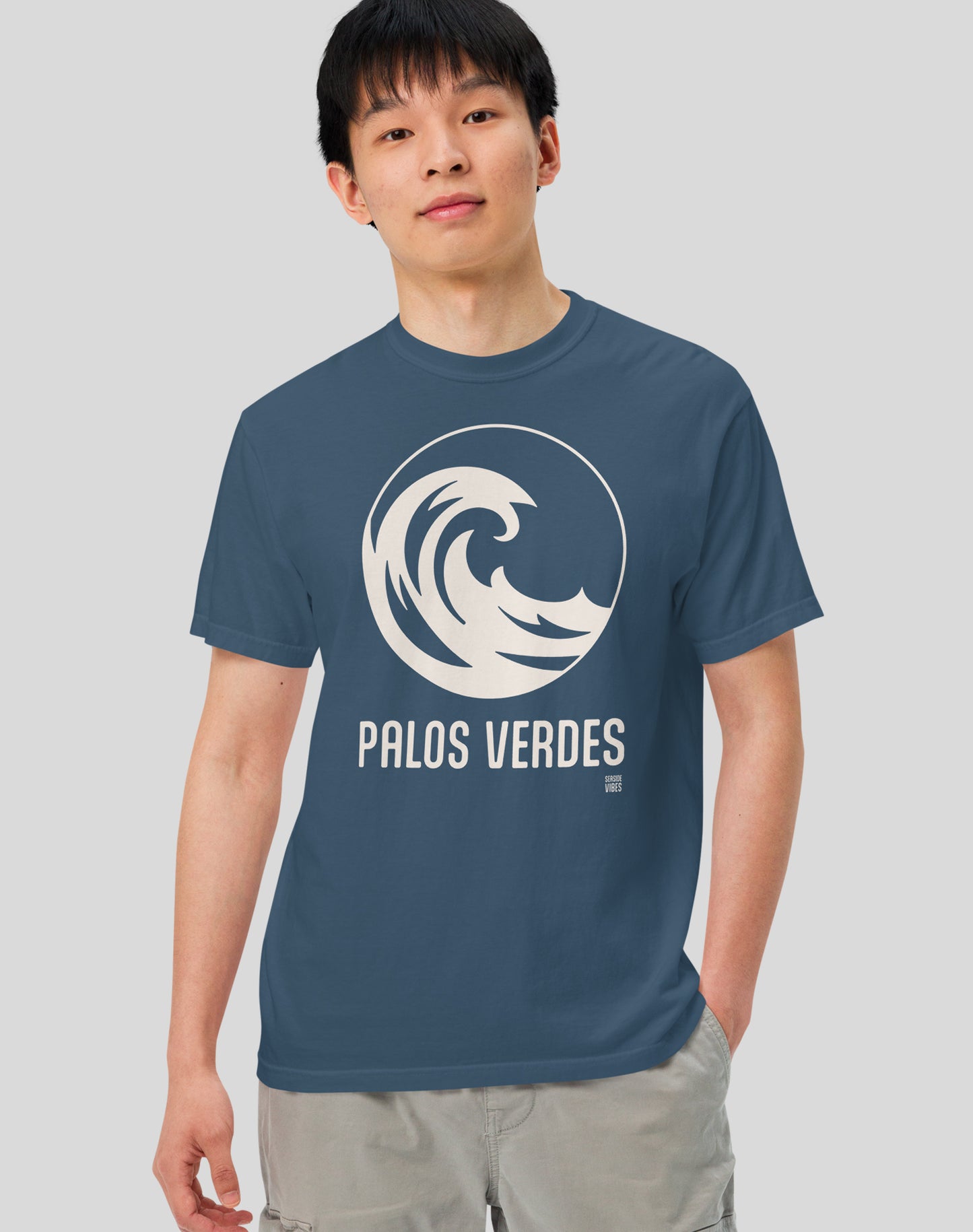 Palos Verdes Wave Tee - Premium 100% Cotton | Midnight