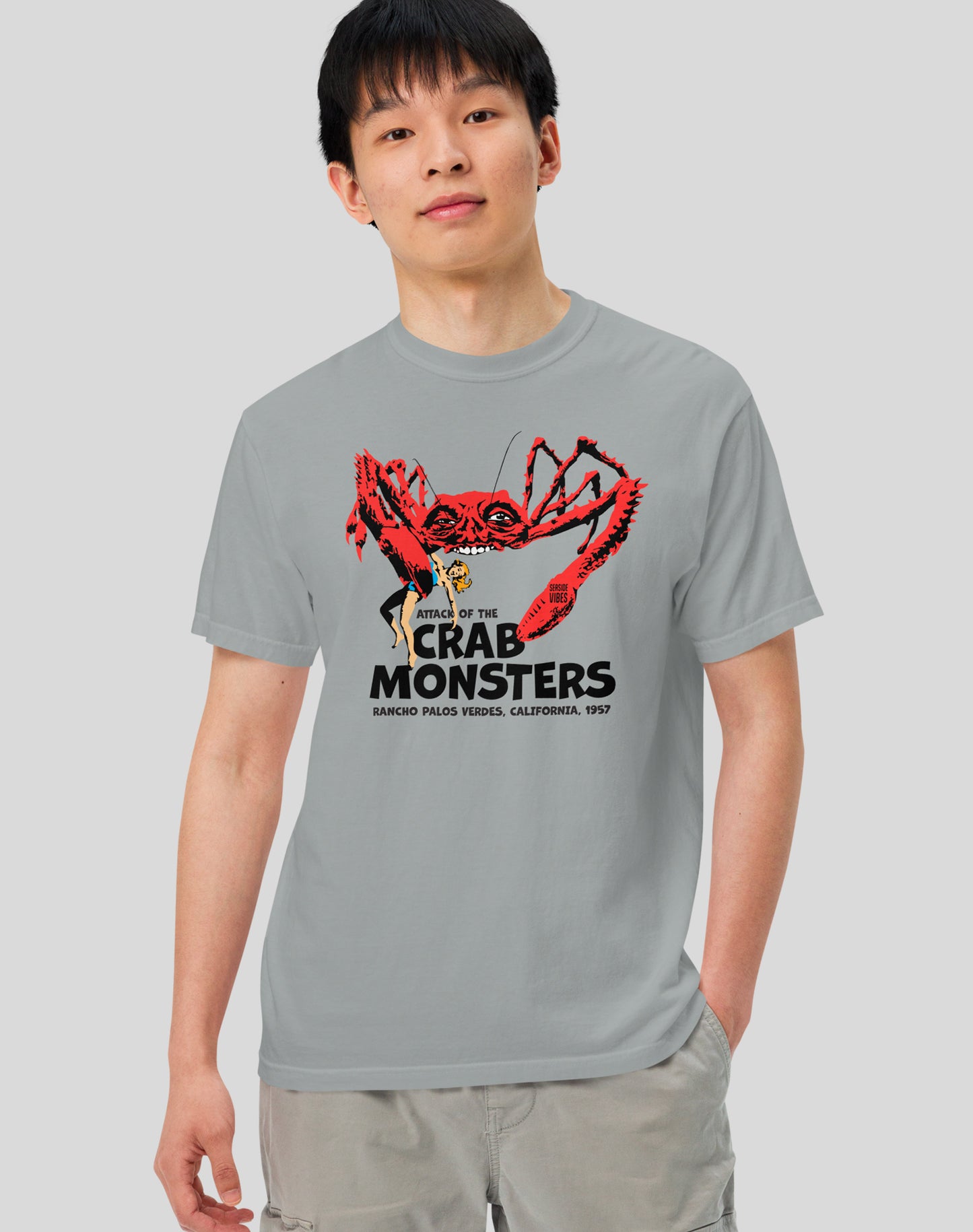 Attack of the Crab Monsters Tee - Premium 100% Cotton | Granite