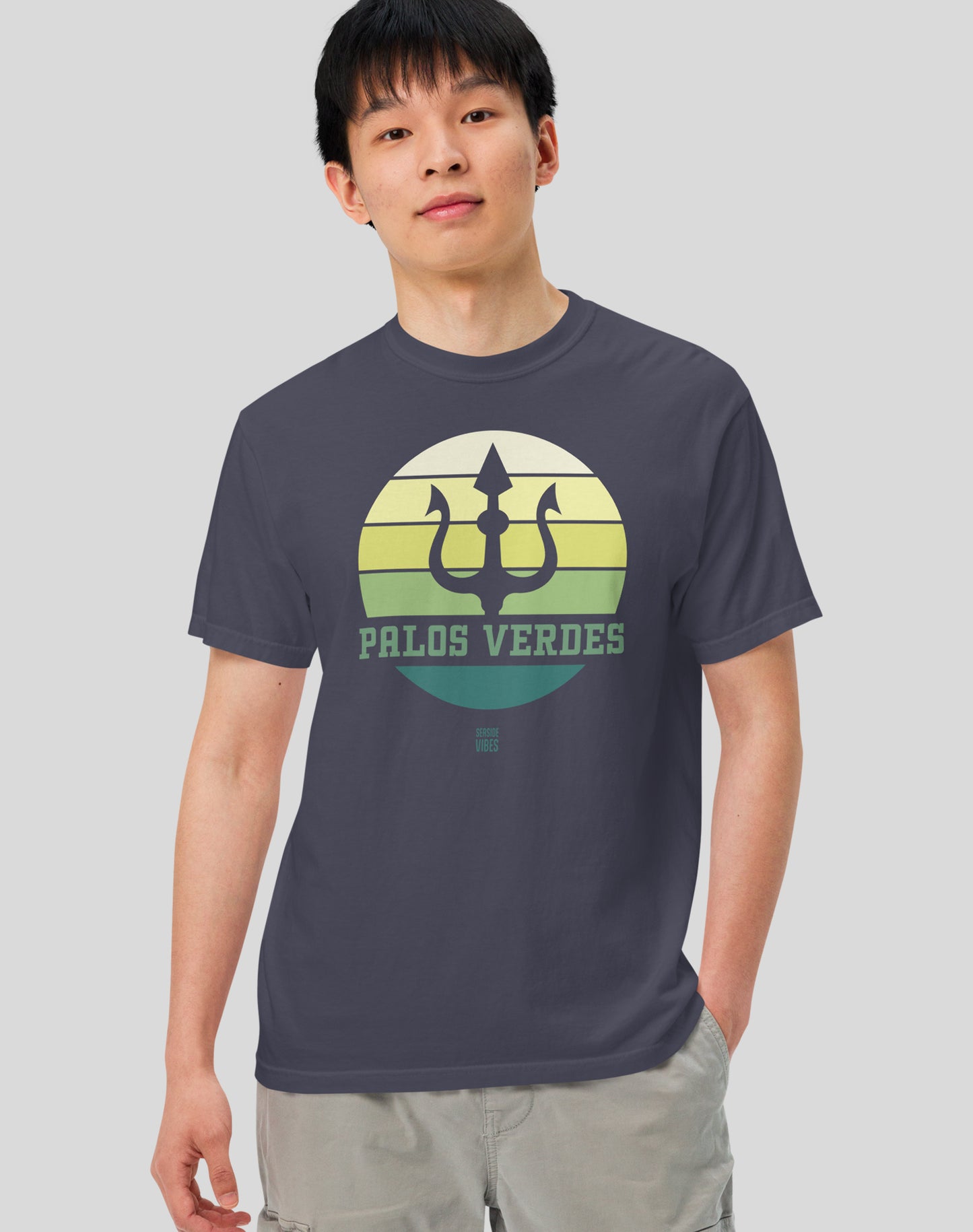 Palos Verdes Trident Tee - Premium 100% Cotton | Navy