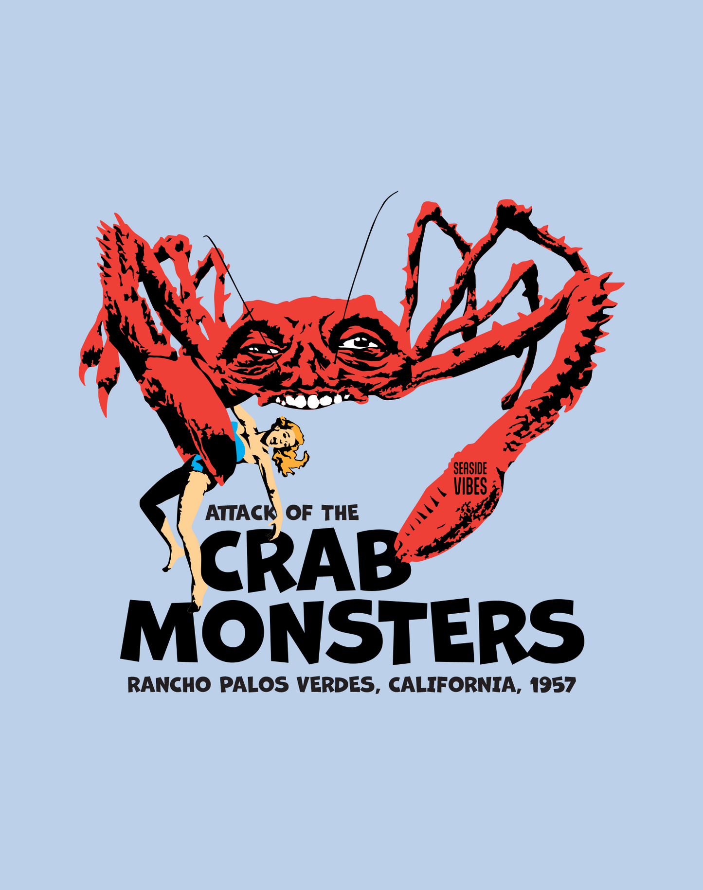 Attack of the Crab Monsters Tee - Unisex | Light Blue
