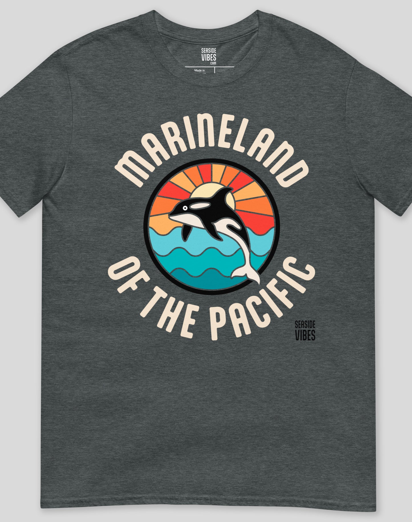 Marineland of the Pacific Retro Sunset Tee - Unisex | Dark Heather