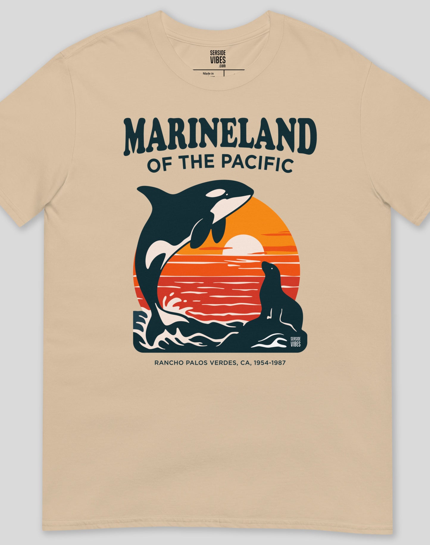 Marineland of the Pacific Sunset Tee - Unisex | Sand