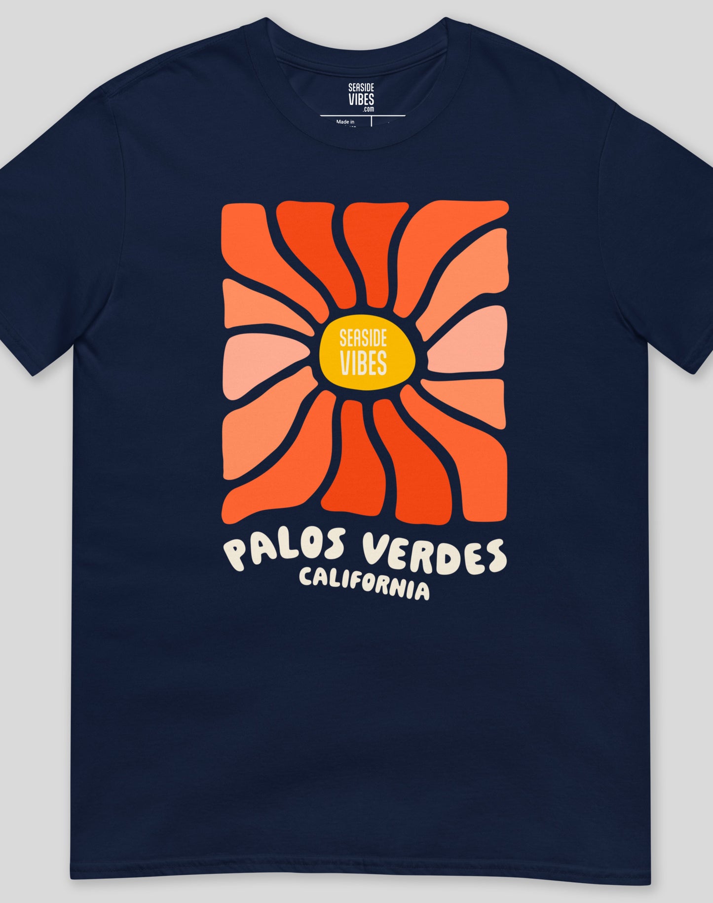 Palos Verdes Wavy Sun Tee - Unisex | Navy