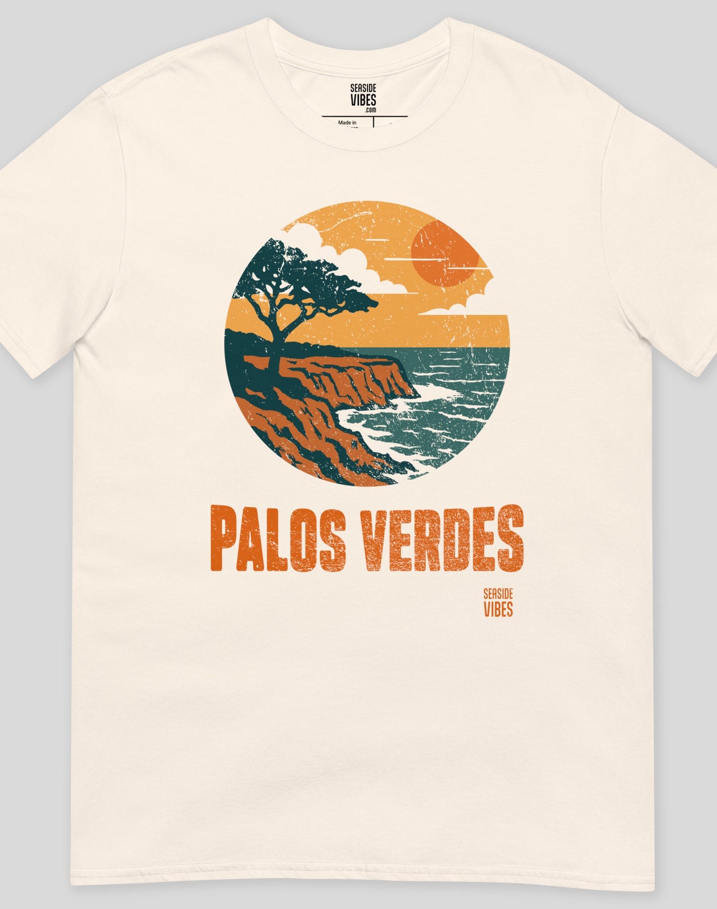 Palos Verdes Vintage Cliffs Tee - Unisex | Natural