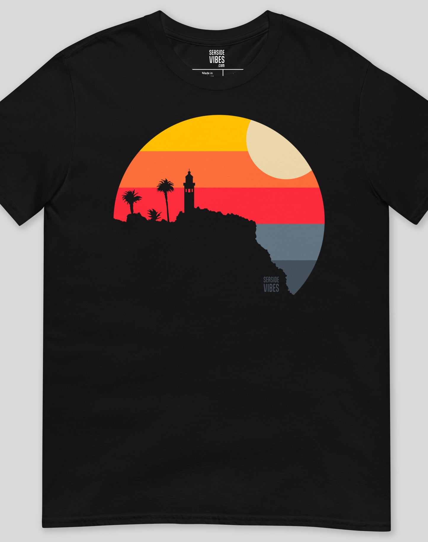 Point Vicente Lighthouse Sunset Tee - Unisex | Black