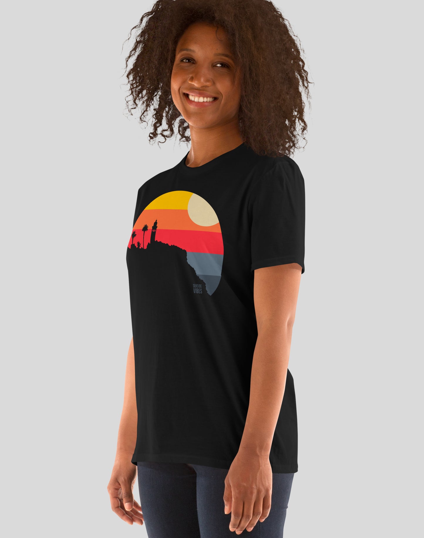 Point Vicente Lighthouse Sunset Tee - Unisex | Black