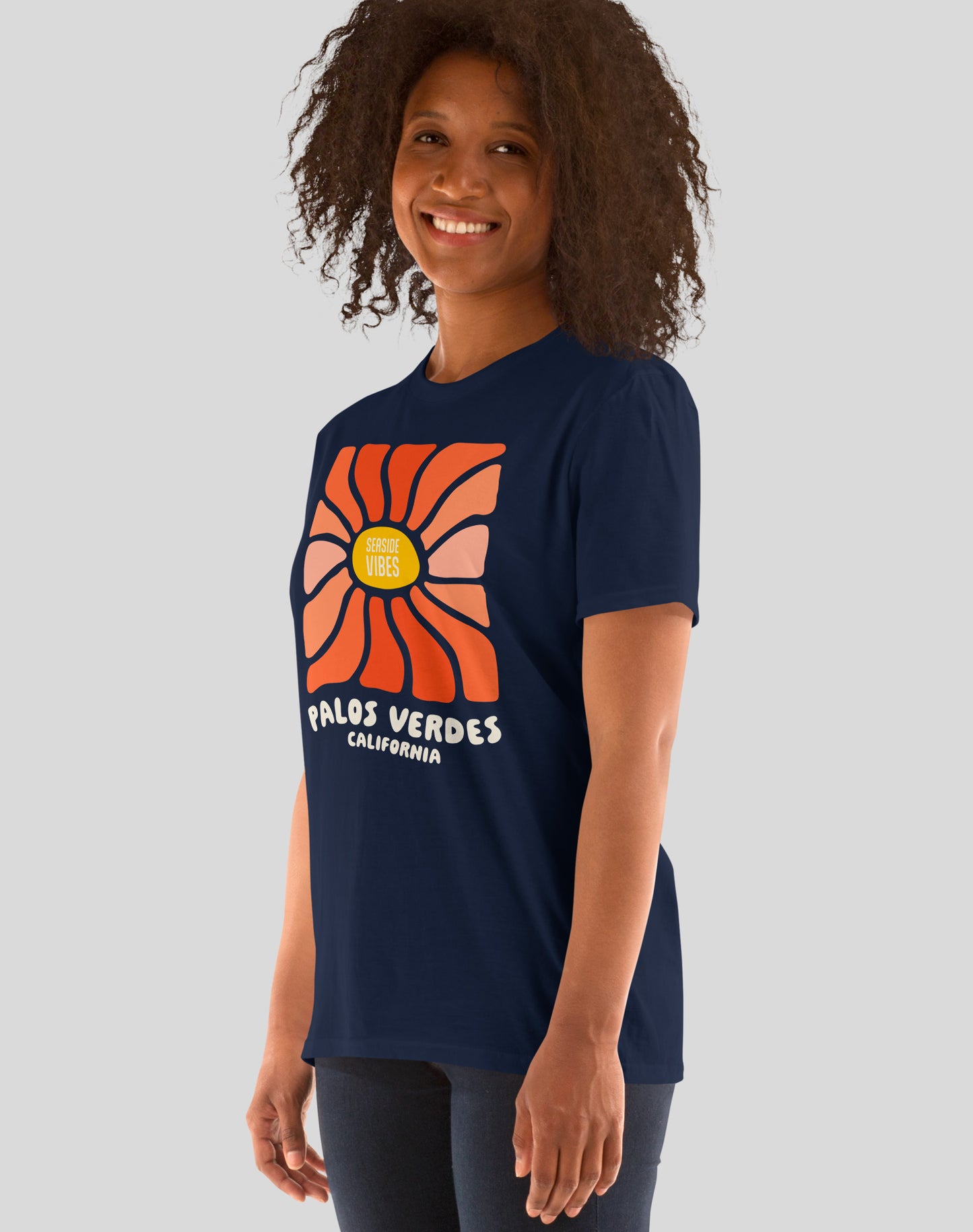 Palos Verdes Wavy Sun Tee - Unisex | Navy
