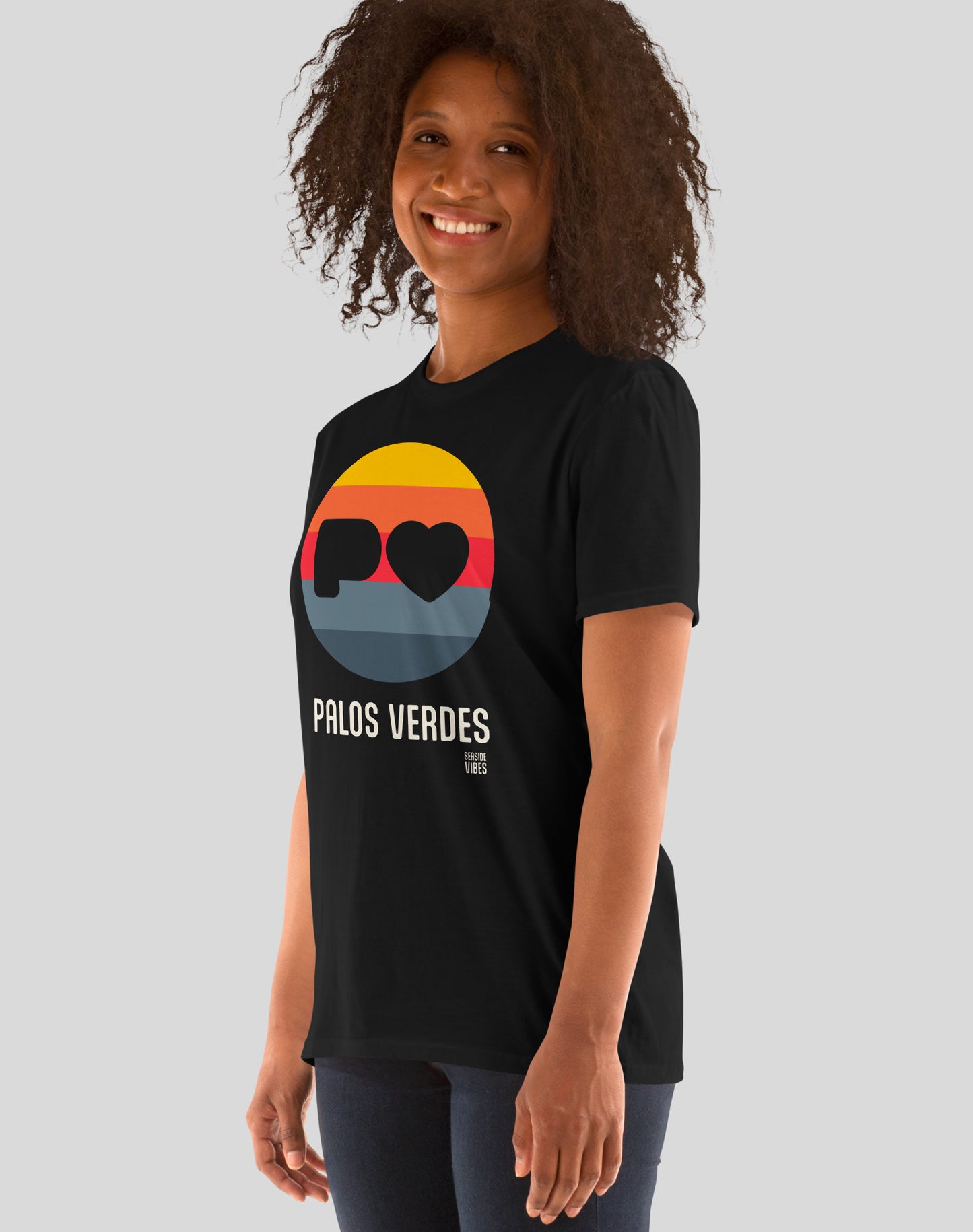 Palos Verdes Sunset Heart Logo Tee - Unisex | Black