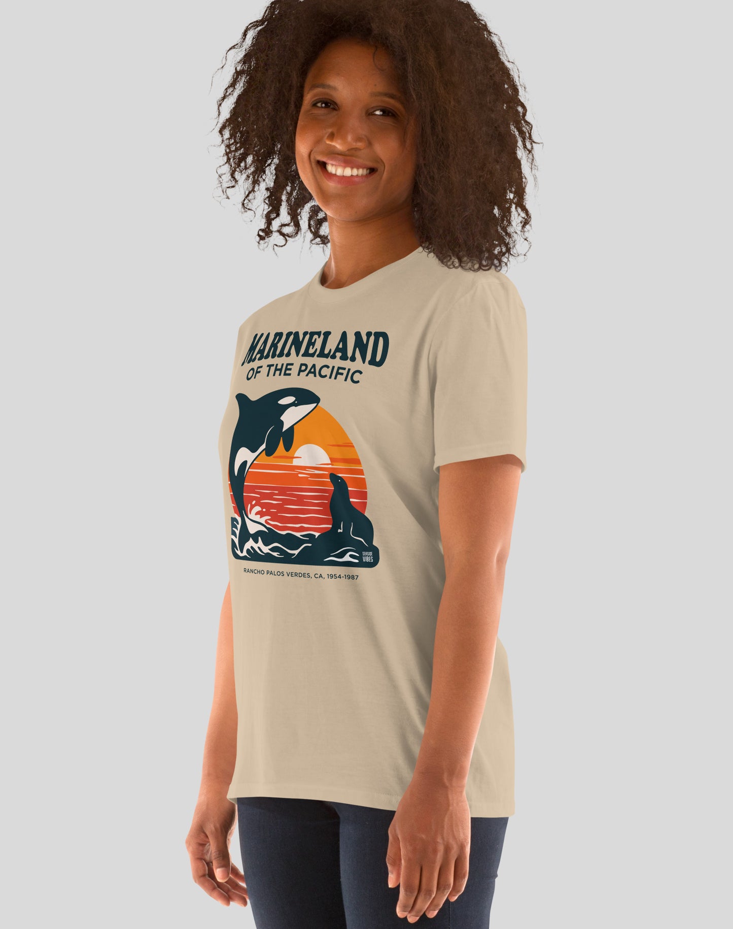 Marineland of the Pacific Sunset Tee - Unisex | Sand