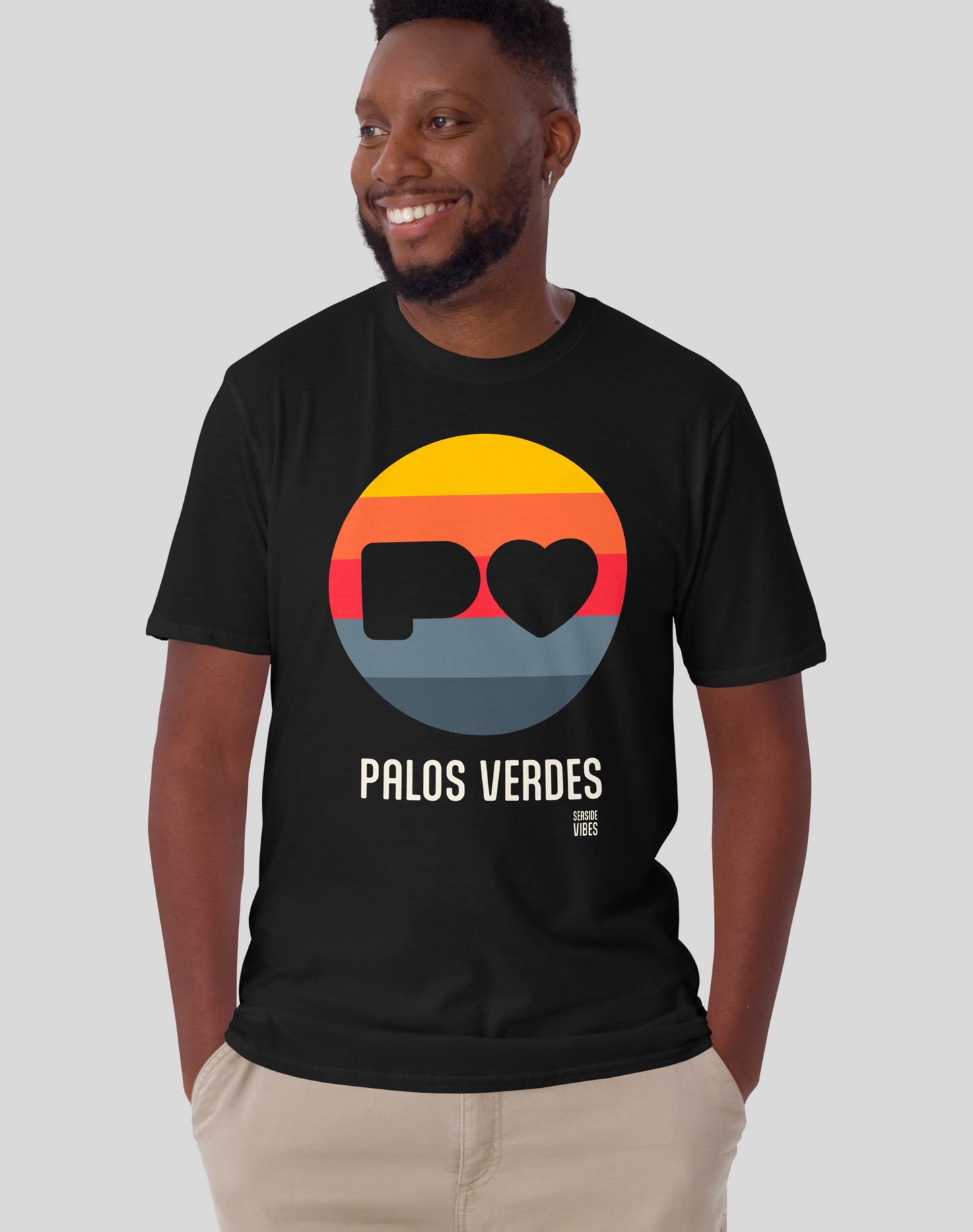 Palos Verdes Sunset Heart Logo Tee - Unisex | Black