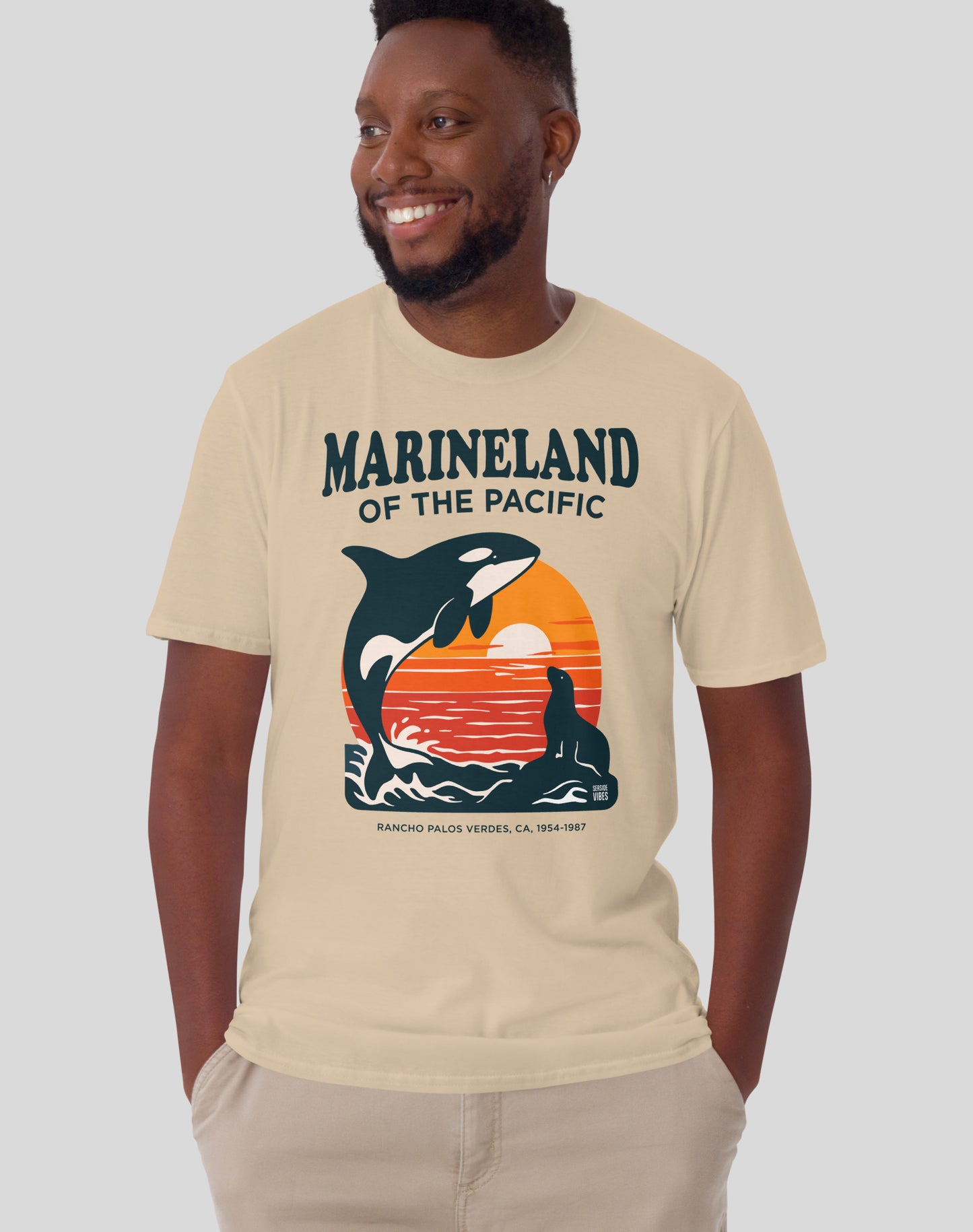 Marineland of the Pacific Sunset Tee - Unisex | Sand