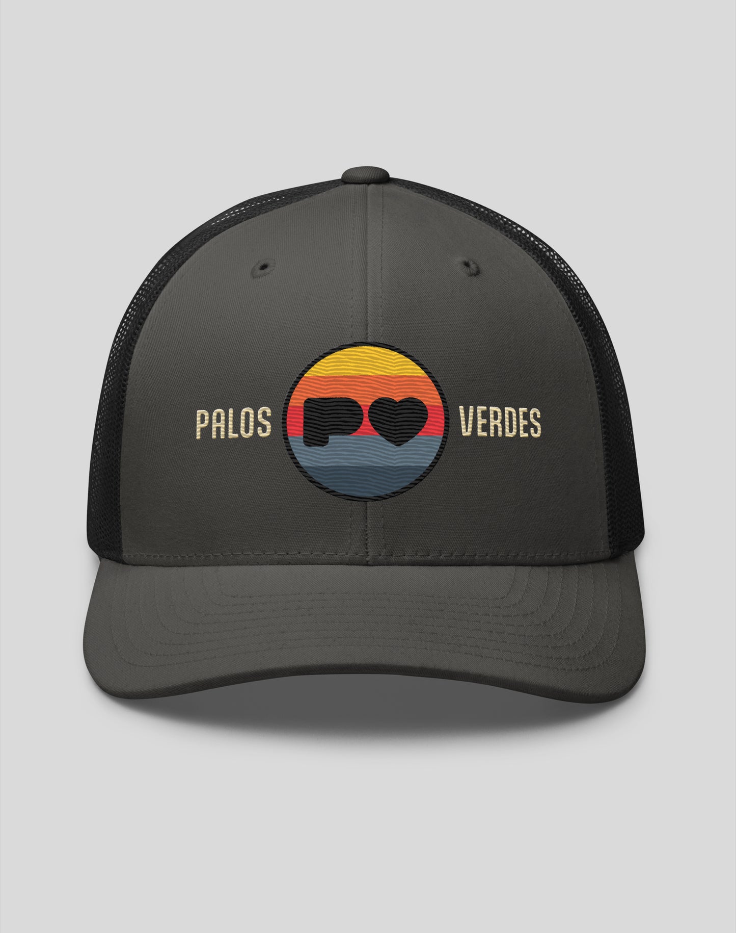 Palos Verdes Sunset Trucker Hat | Charcoal/Black