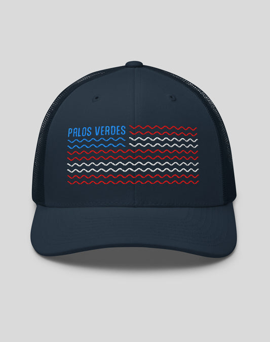 Palos Verdes 4th of July Trucker Hat | Navy / Navy
