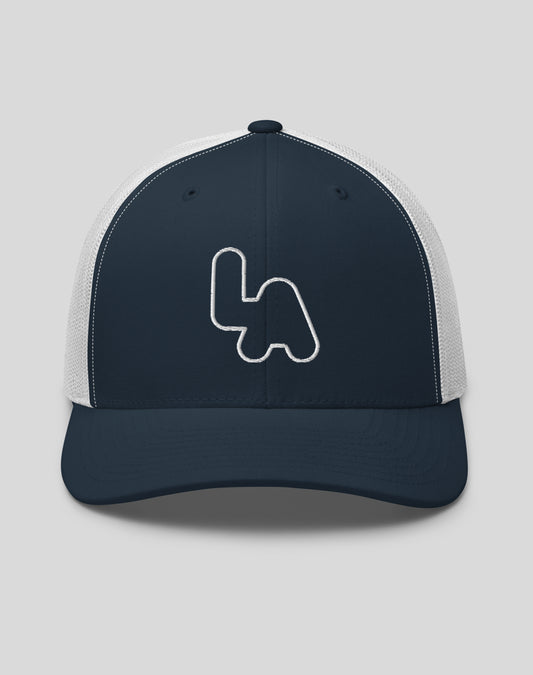 Los Angeles Logo Trucker Hat | Navy/White