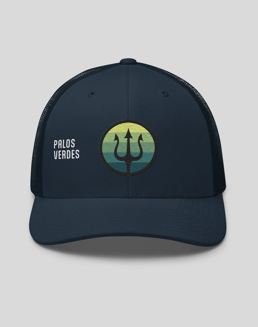 Palos Verdes Trident Trucker Hat | Navy/Navy