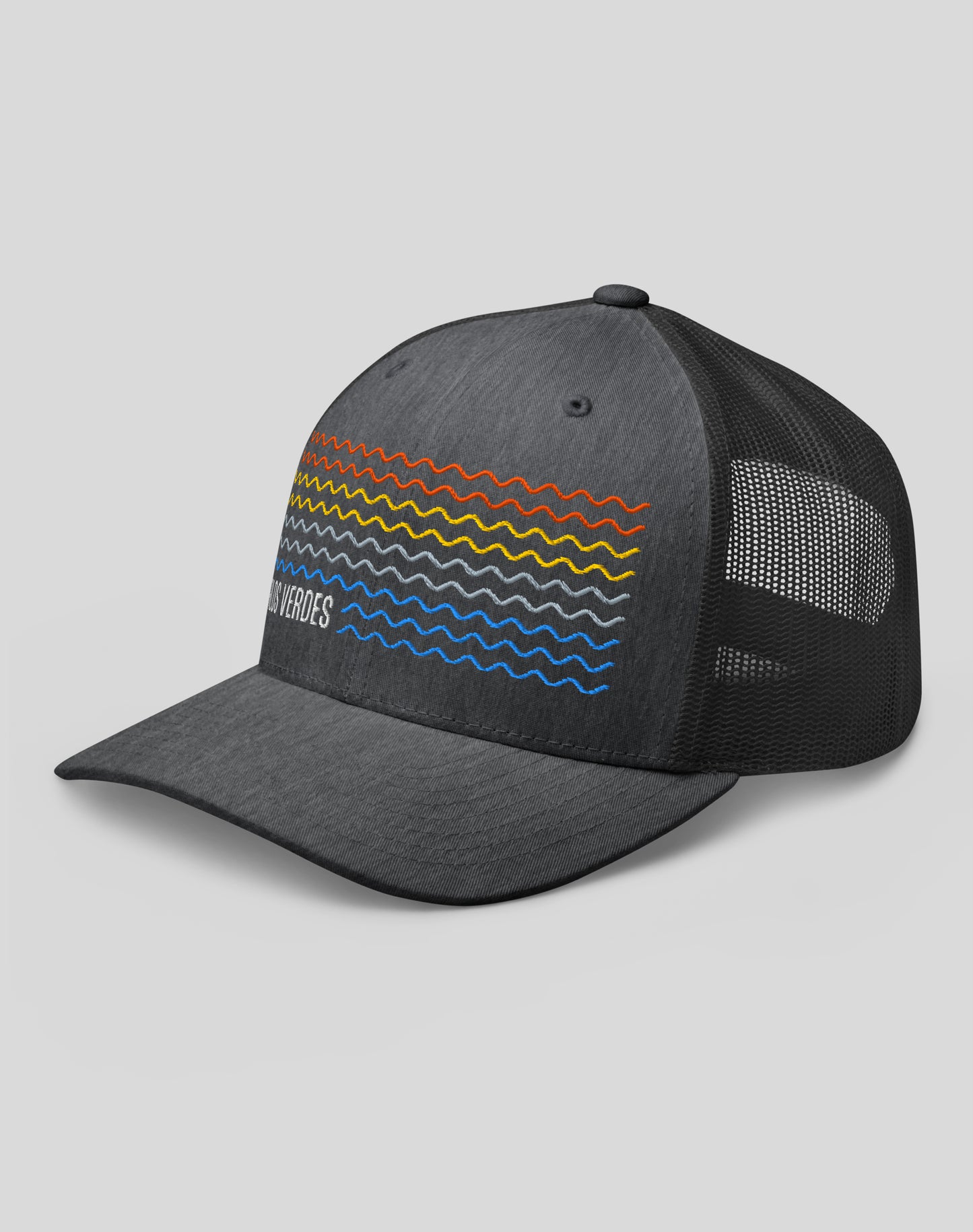Palos Verdes Sunset Waves Trucker Hat | Dark Heather Gray