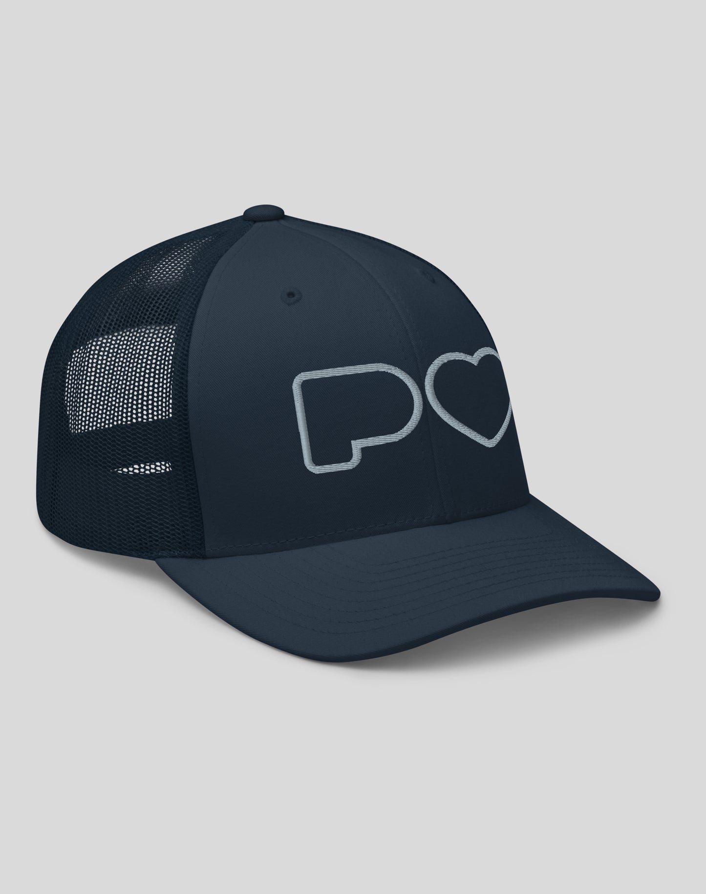 Palos Verdes PV Heart Logo Trucker Hat | Navy/Navy