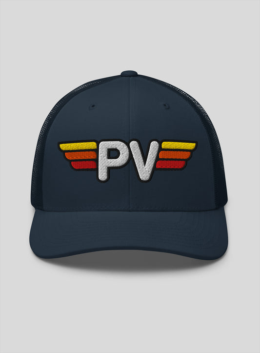 Palos Verdes Sunset Wings Trucker Hat - Navy/Navy