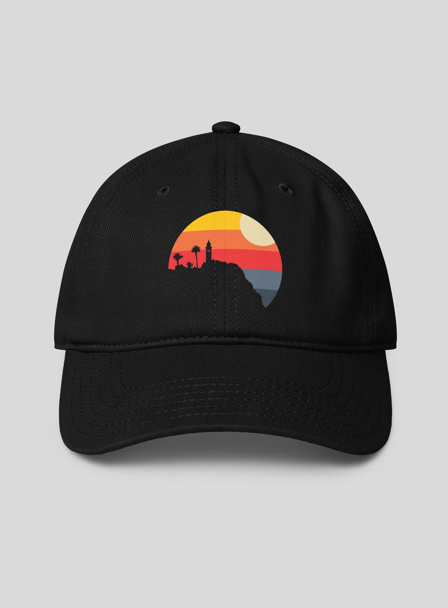Point Vicente Lighthouse Low Profile Hat - Black