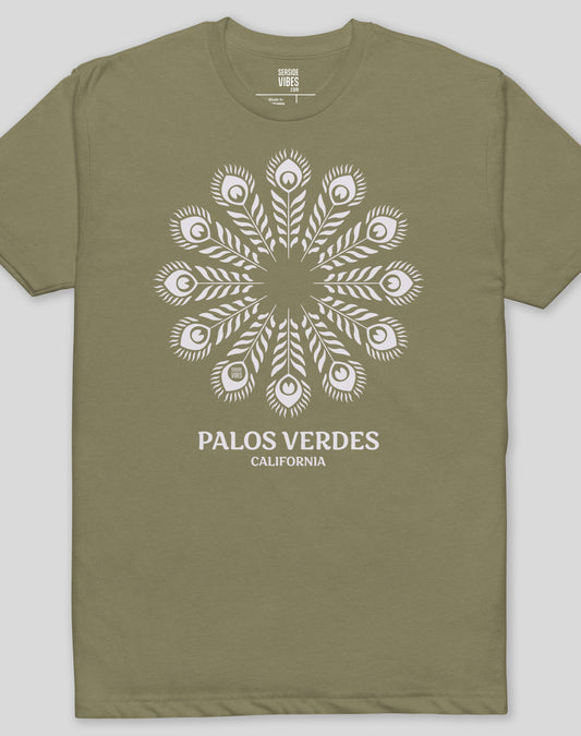 Palos Verdes Feathers Tee - Cotton Blend | Military Green