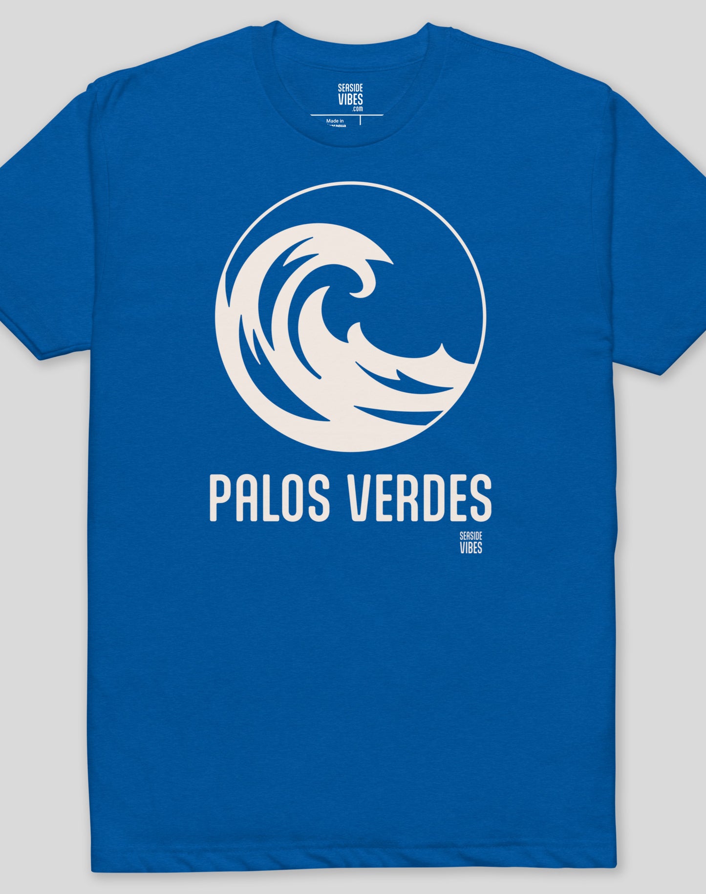 Palos Verdes Wave Tee - Cotton Blend | Royal