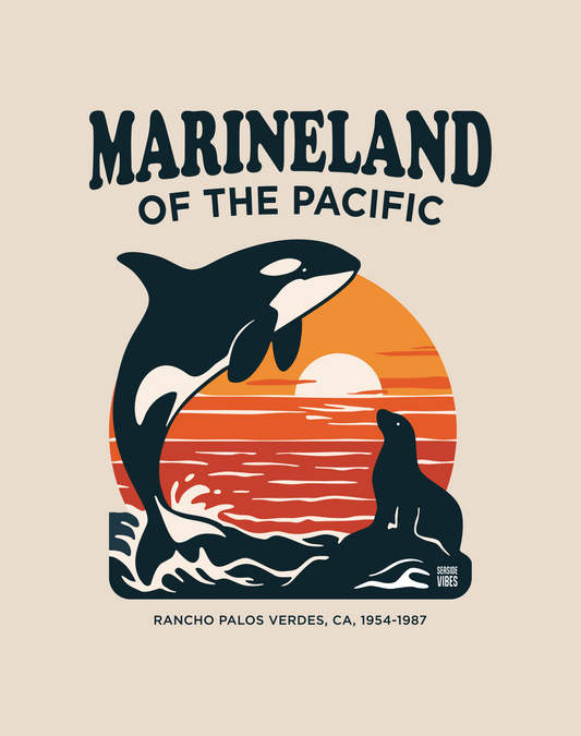 Marineland of the Pacific Sunset Tee - Cotton Blend | Sand