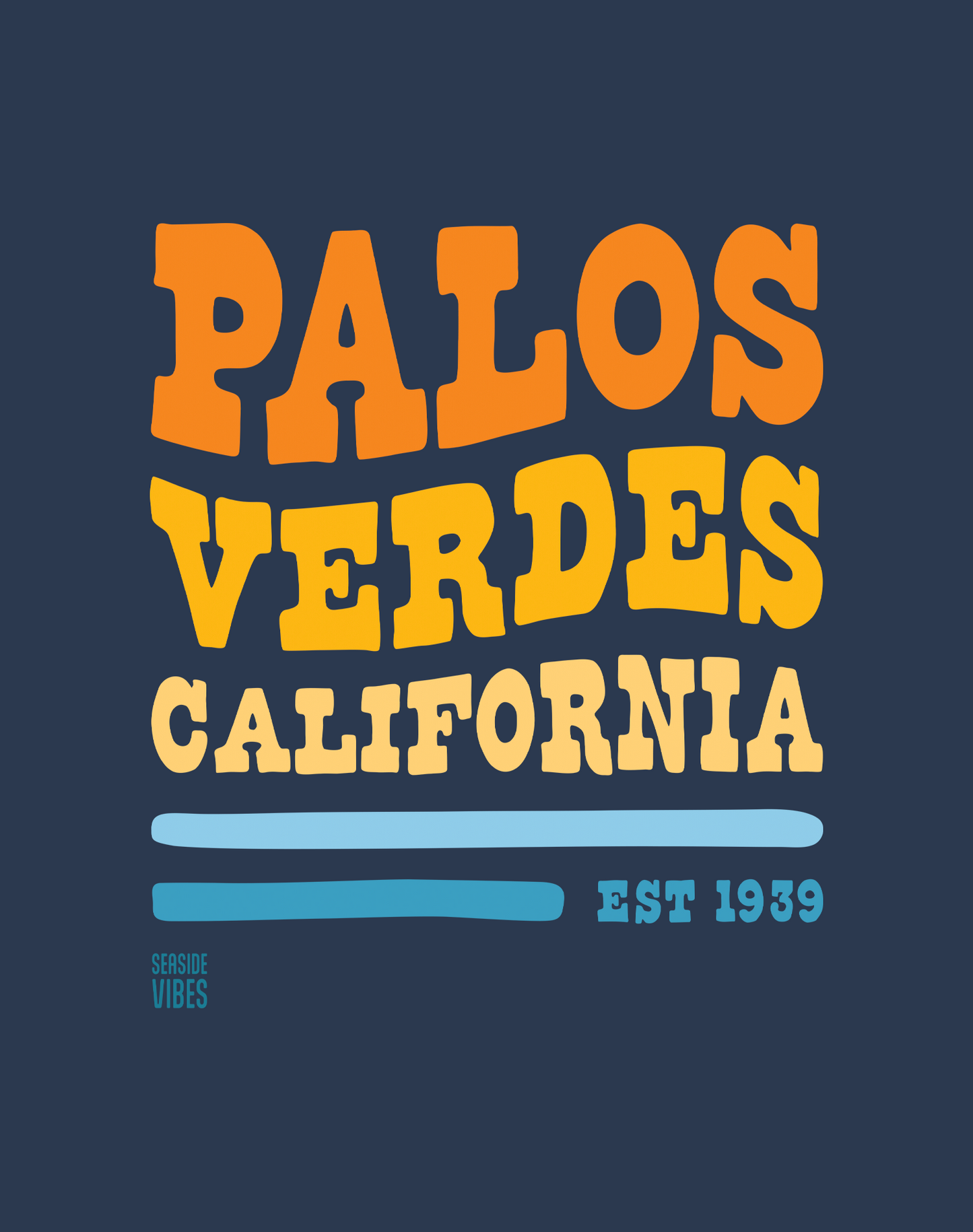 Palos Verdes Vibes Tee - Cotton Blend | Midnight Navy