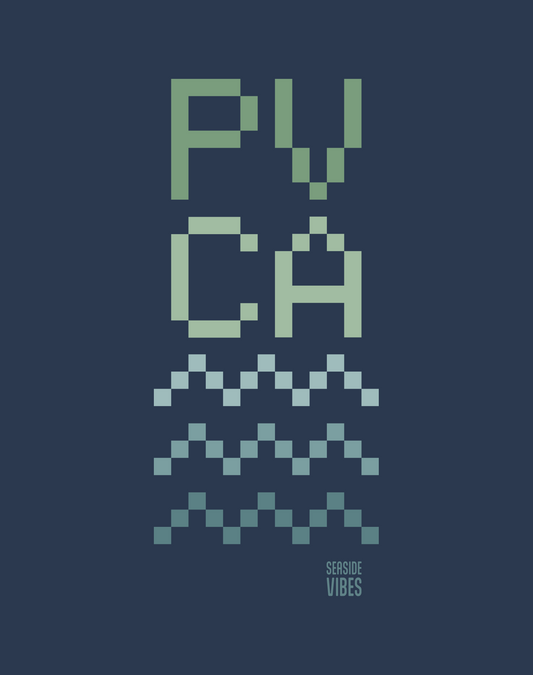 Palos Verdes PVCA Pixel Tee - Cotton Blend | Midnight Navy