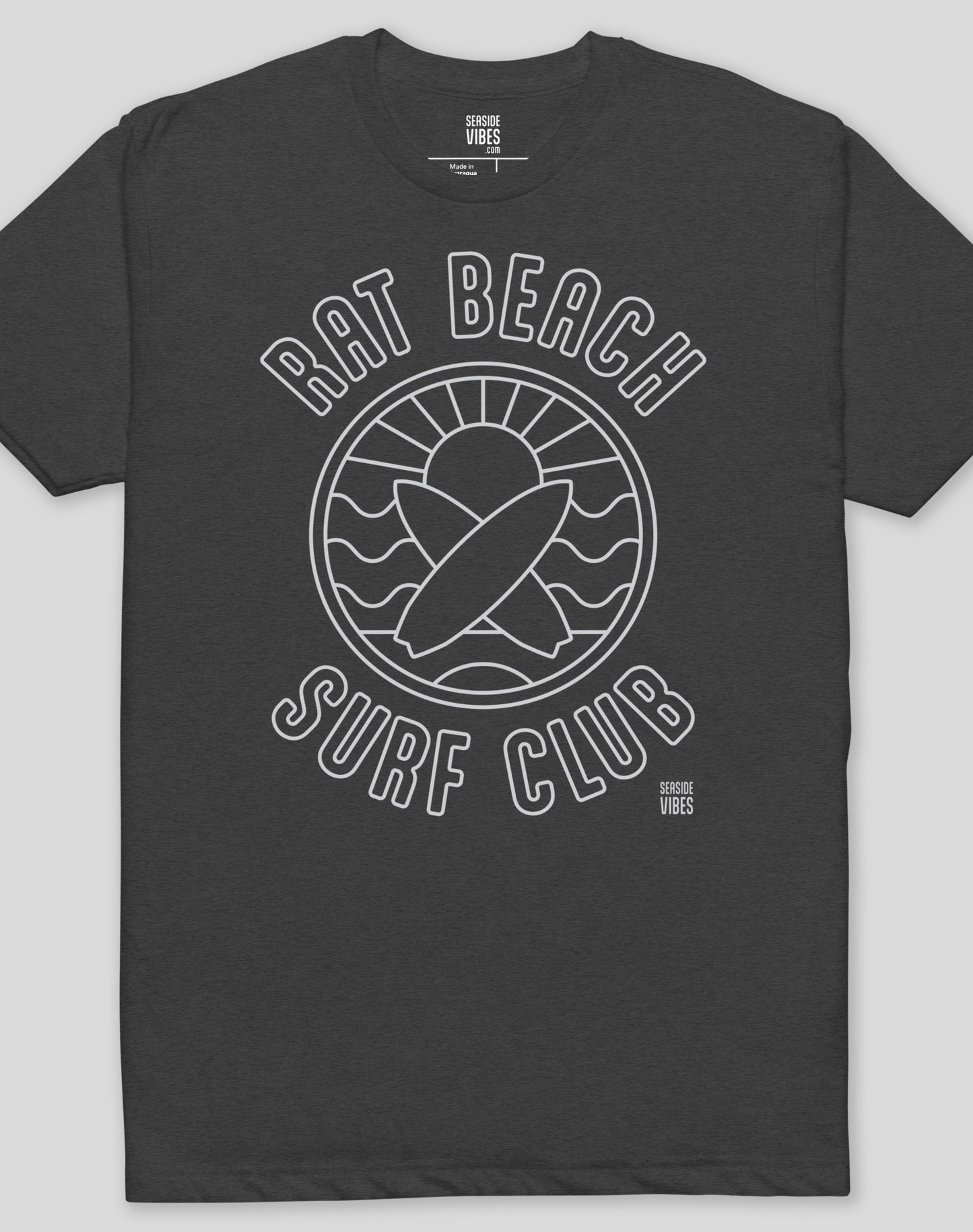 Rat Beach Surf Club Sunset Tee - Cotton Blend | Charcoal
