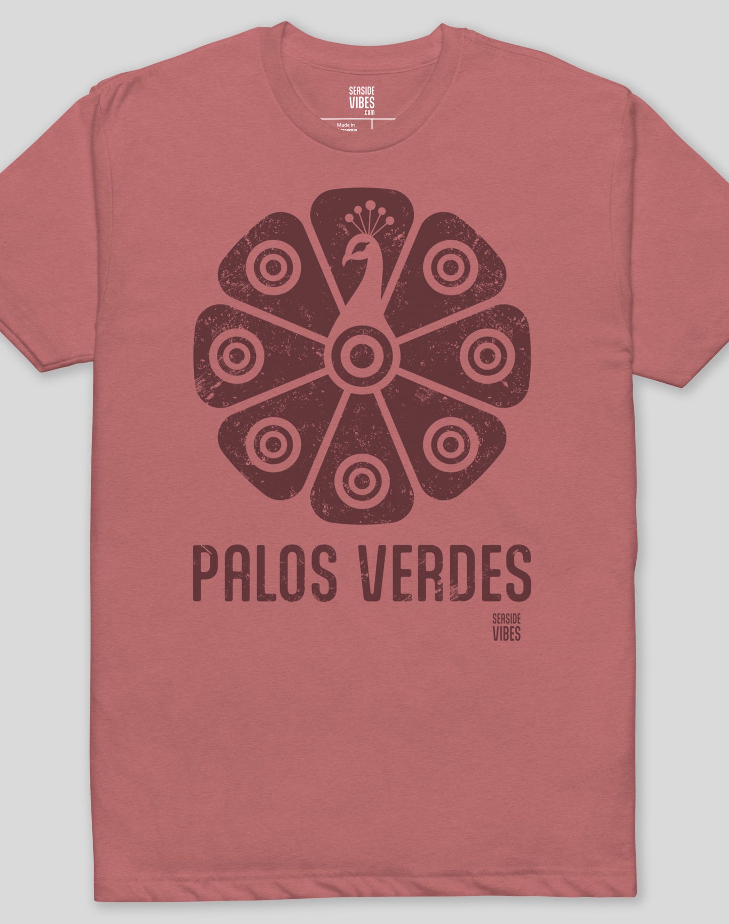 Palos Verdes Tribal Peacock Tee - Cotton Blend | Heather Mauve