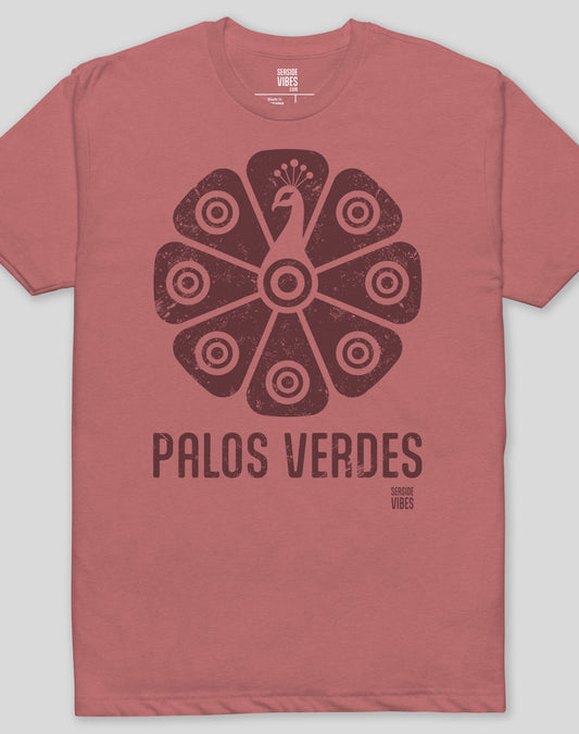 Palos Verdes Tribal Peacock Tee - Cotton Blend | Heather Mauve