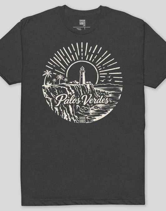 Welcome to Palos Verdes Tee - Cotton Blend | Charcoal