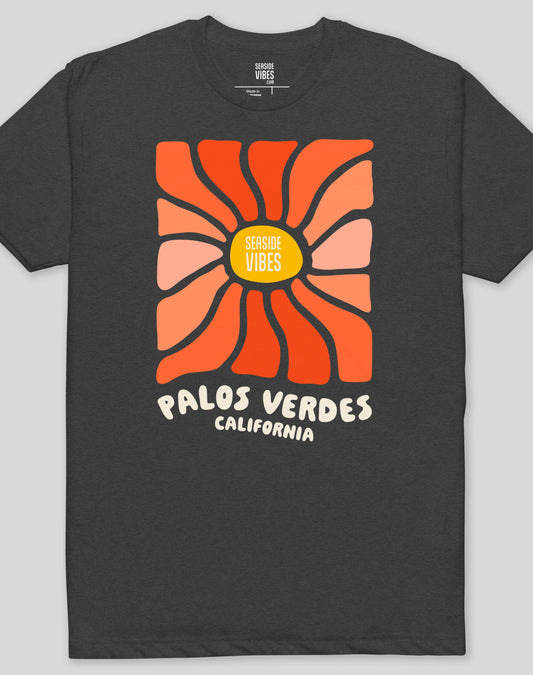 Palos Verdes Wavy Sun Tee - Cotton Blend | Charcoal