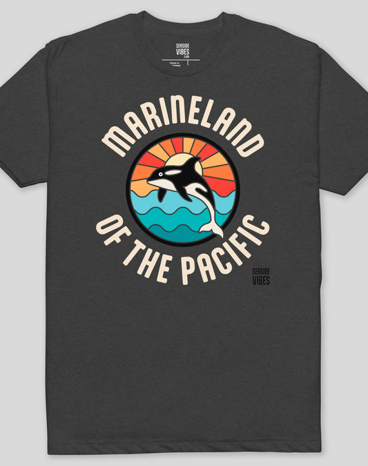 Marineland of the Pacific Retro Sunset Tee - Cotton Blend | Charcoal