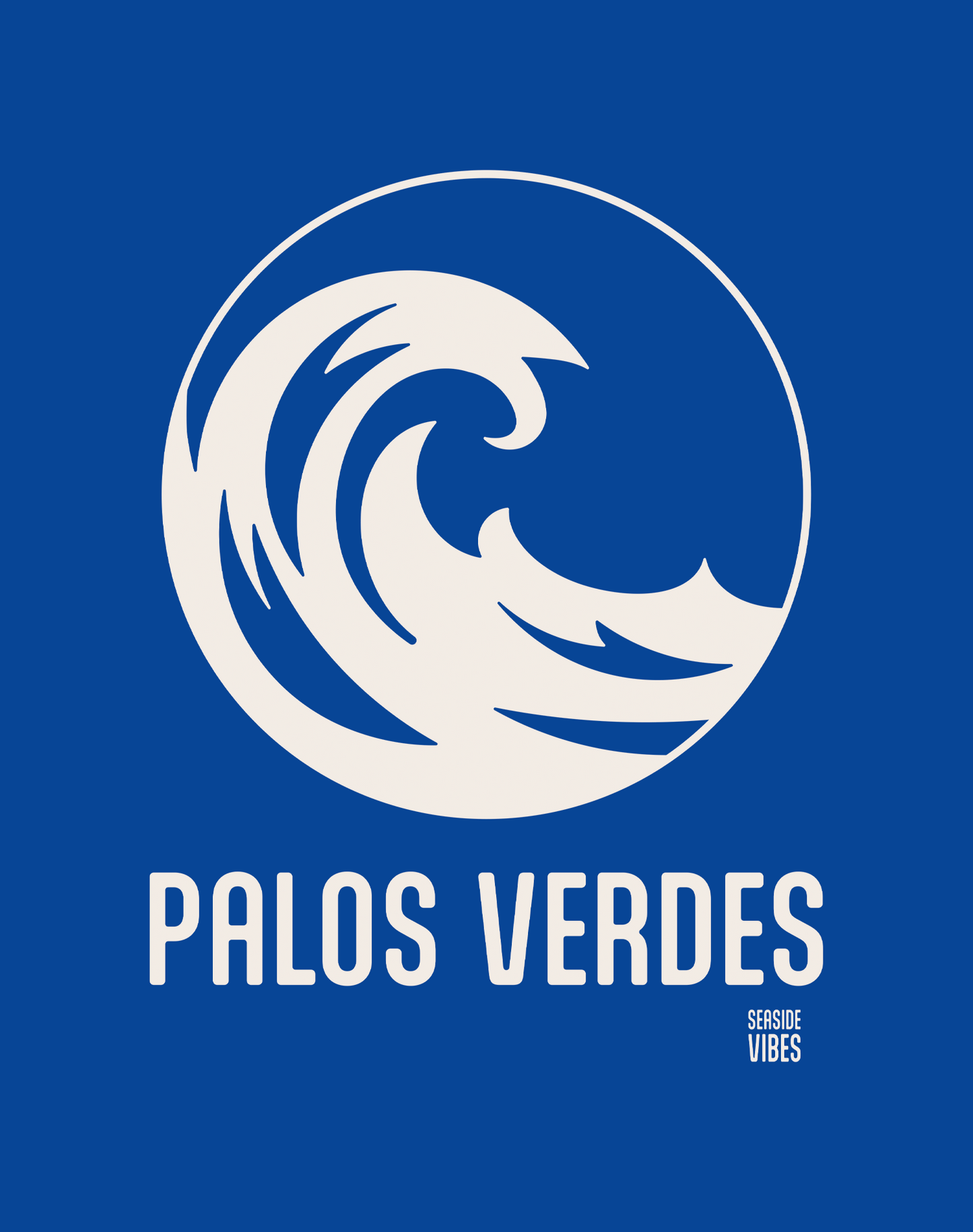 Palos Verdes Wave Tee - Cotton Blend | Royal