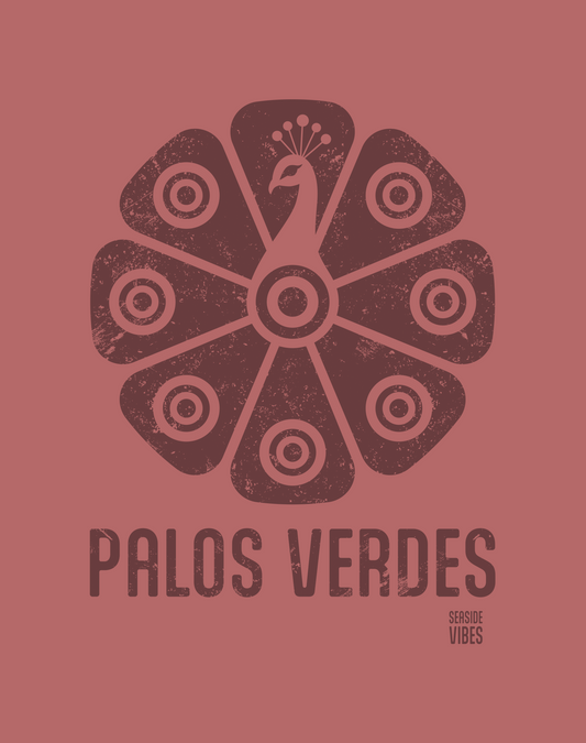 Palos Verdes Tribal Peacock Tee - Cotton Blend | Heather Mauve