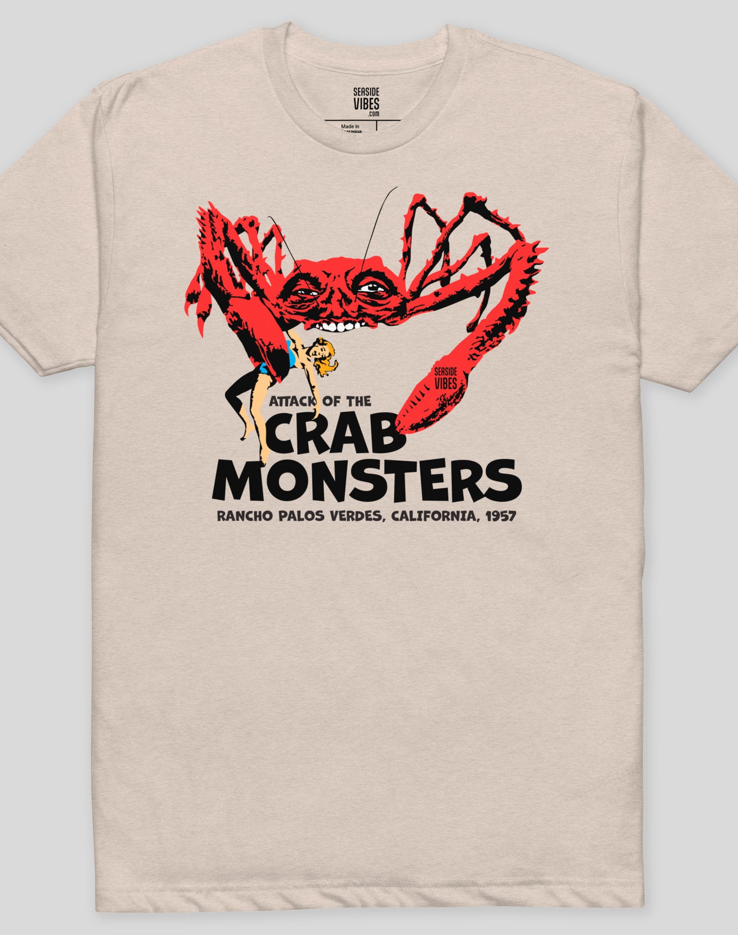 Attack of the Crab Monsters Tee - Cotton Blend | Sand