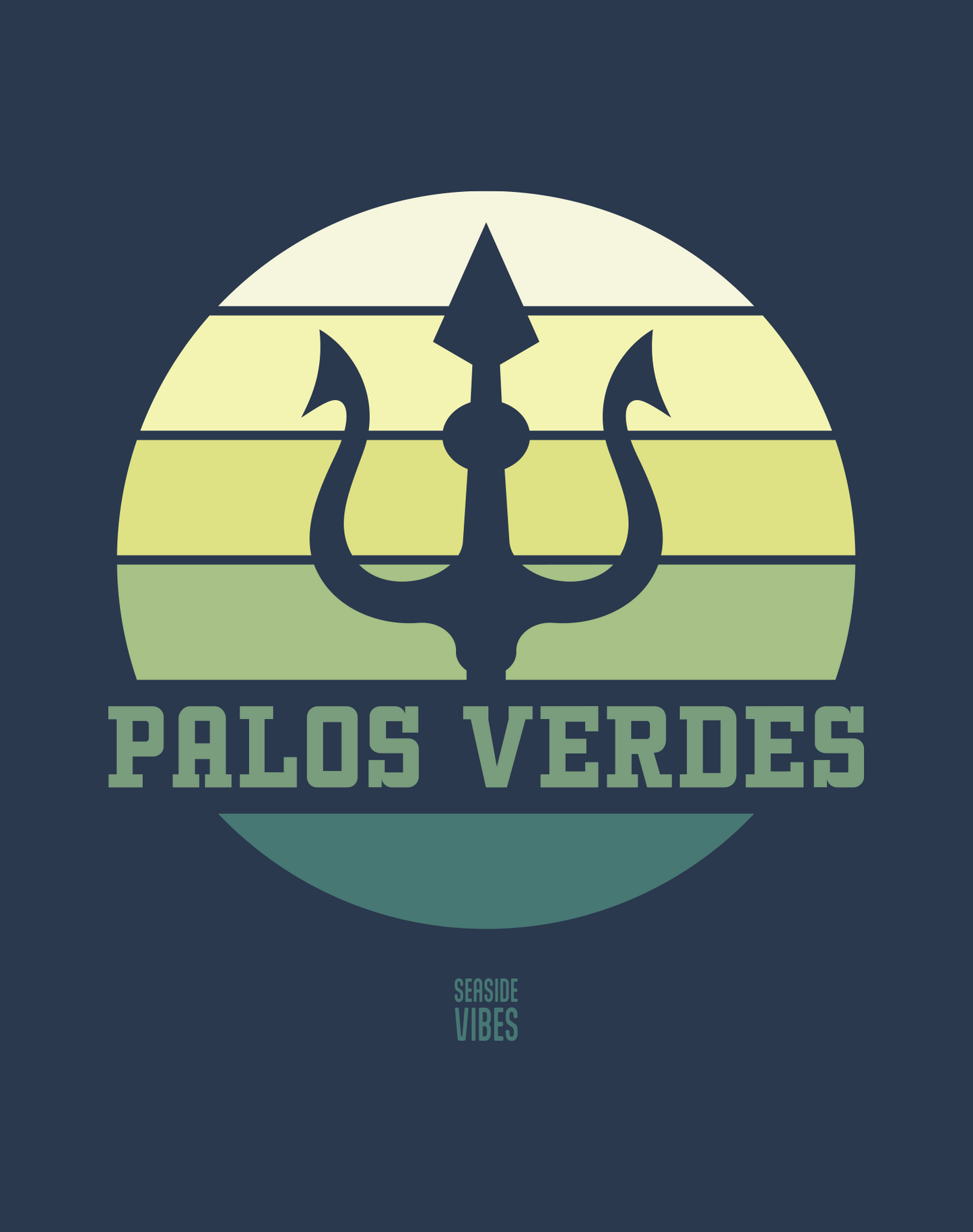 Palos Verdes Trident Tee - Cotton Blend | Midnight Navy