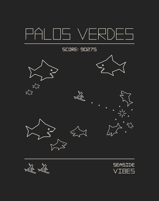 Palos Verdes 1979 Shark Frenzy Tee - Cotton Blend | Charcoal