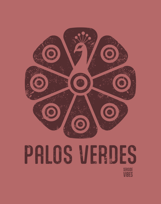 Palos Verdes Tribal Peacock Tee - Cotton Blend | Heather Mauve