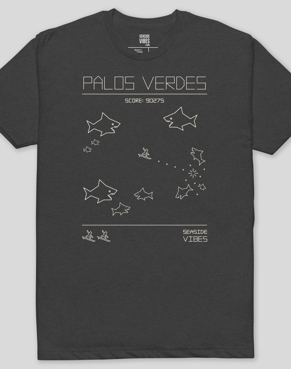 Palos Verdes 1979 Shark Frenzy Tee - Cotton Blend | Charcoal