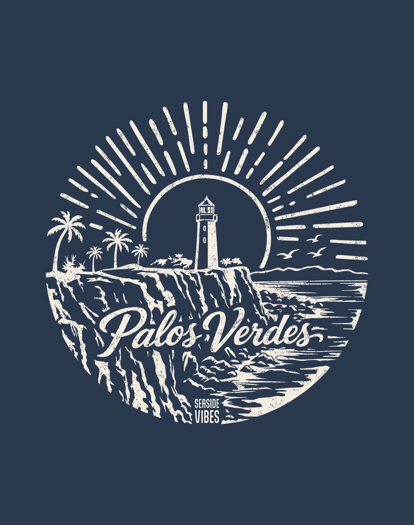 Welcome to Palos Verdes Tee - Cotton Blend | Midnight Navy