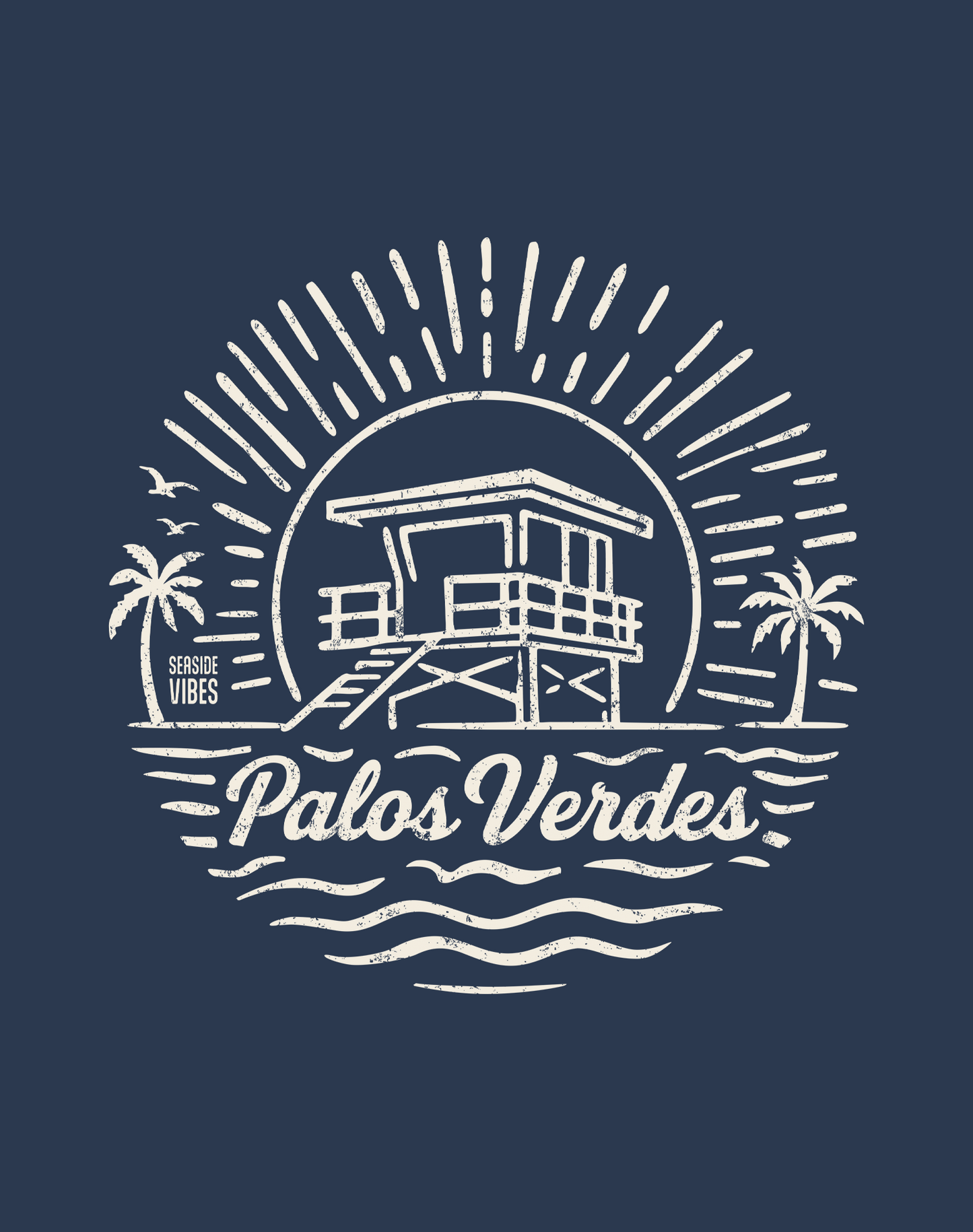 Palos Verdes Sunrise Session Tee - Cotton Blend | Midnight Navy