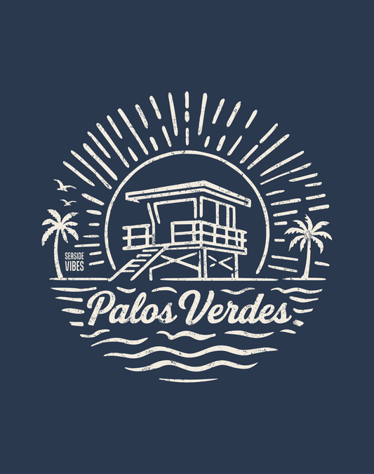 Palos Verdes Sunrise Session Tee - Cotton Blend | Midnight Navy