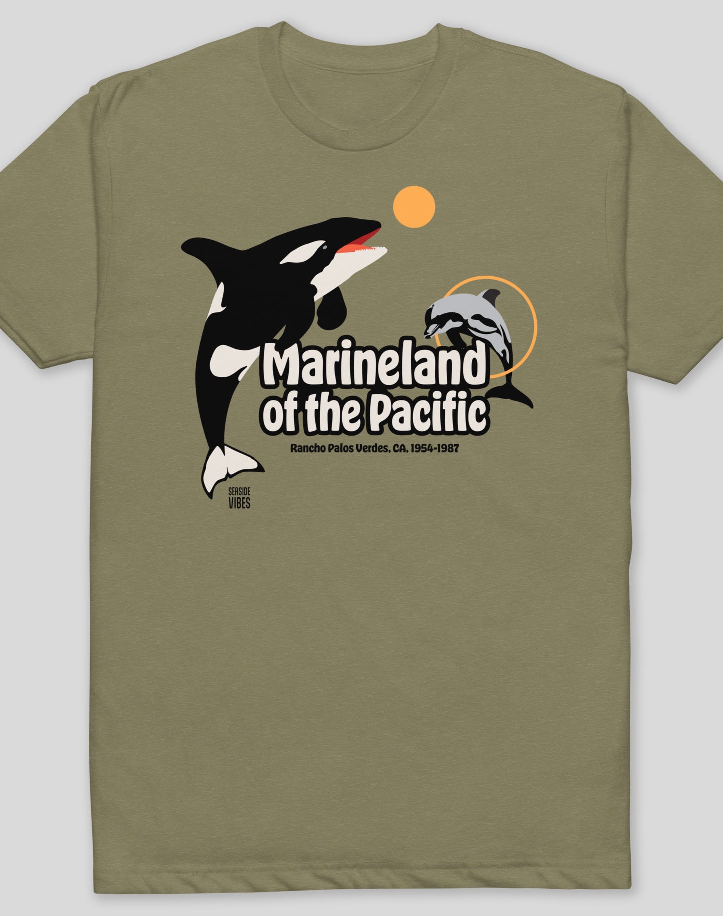 Marineland of the Pacific Classic Tee - Cotton Blend | Military Green
