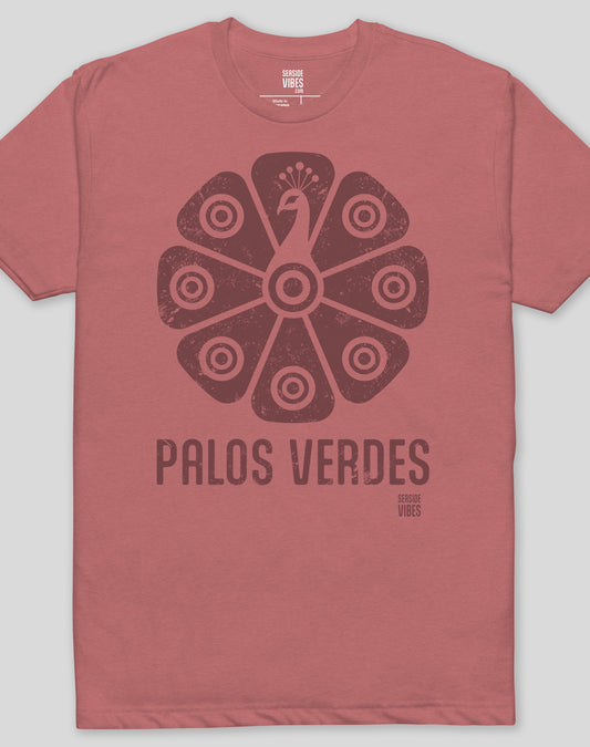 Palos Verdes Tribal Peacock Tee - Cotton Blend | Heather Mauve