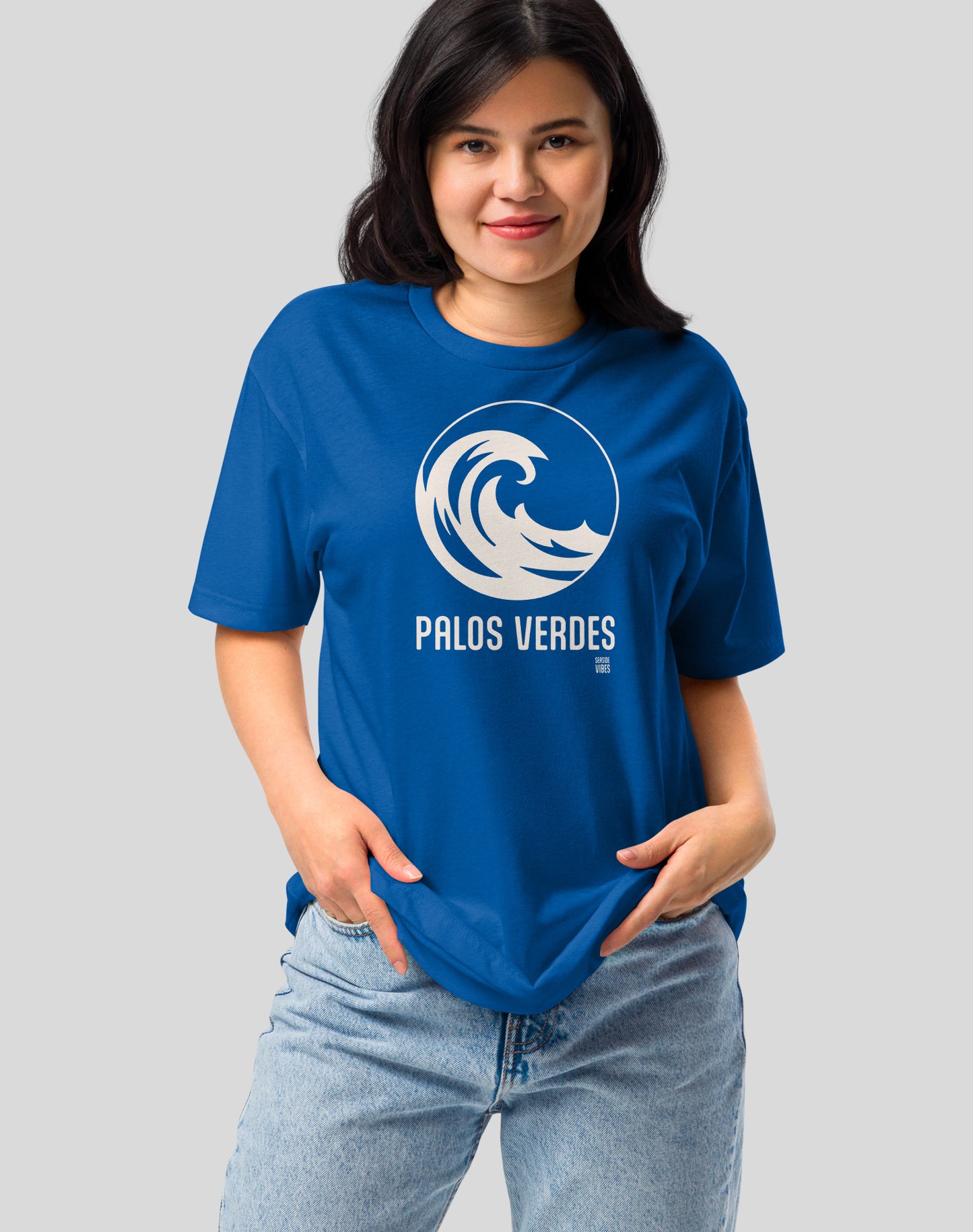 Palos Verdes Wave Tee - Cotton Blend | Royal